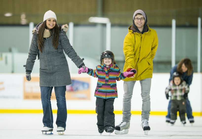 patinage en famille
