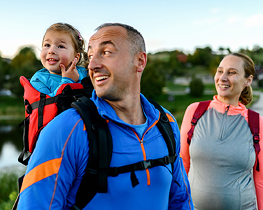 une famille vivant l'aventure