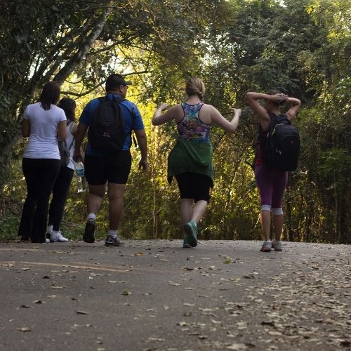 personnes marchant ensemble