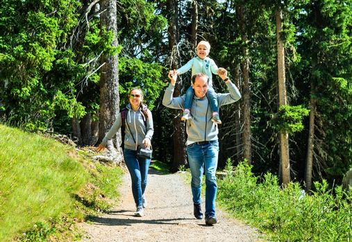 Promenade familiale en plein air