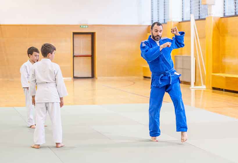 Enfants en cours de judo