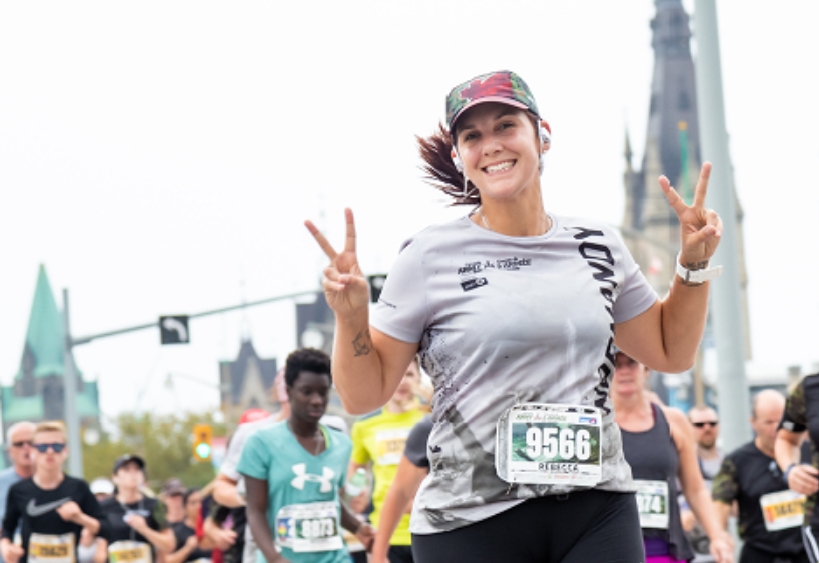 Femme en train de courir à Ottawa