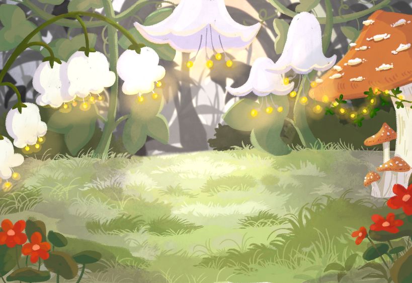Paysage de Forêt Enchantée