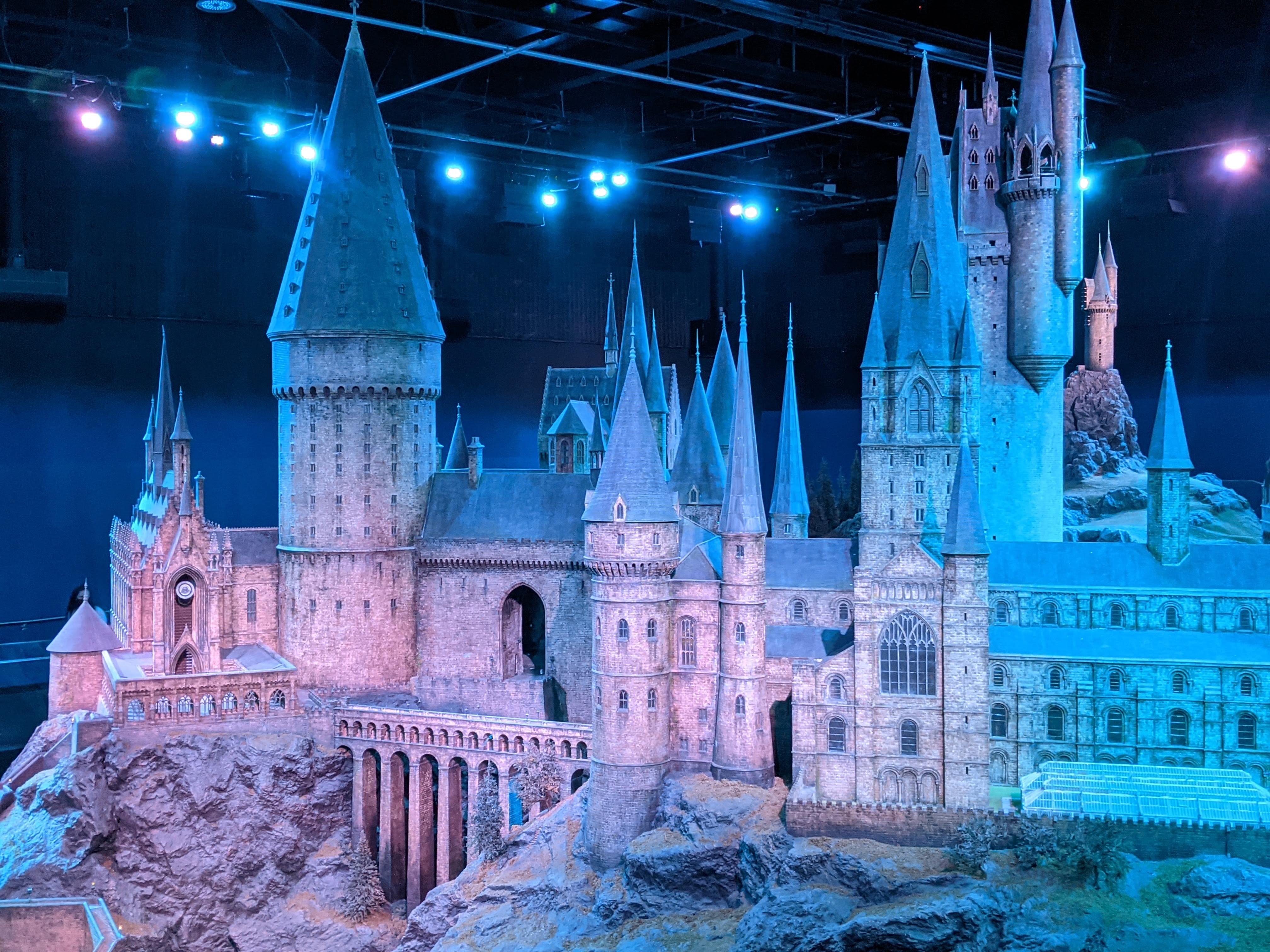 grande maquette de Poudlard aux studios Warner Bros Harry Potter, à Leavesden, en Angleterre
