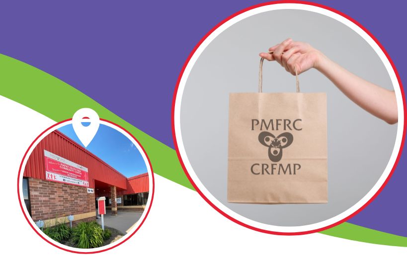 sac de ressources et bâtiment du centre communautaire du côté sud