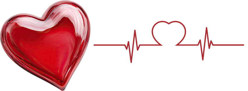 image de cœur et signe EKG