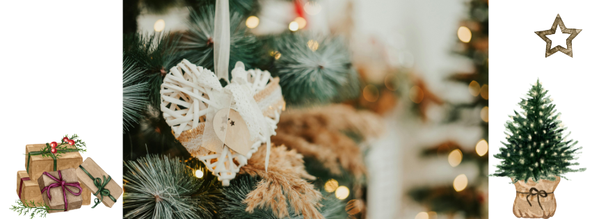 photo de décoration de sapin de Noël et de cadeaux