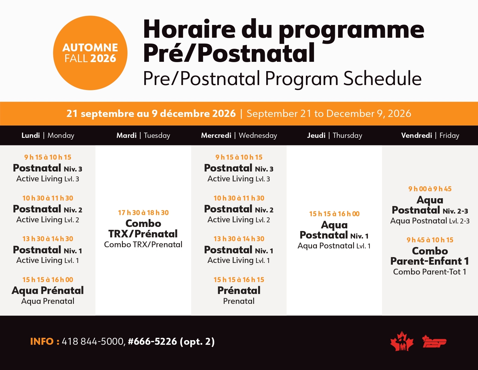 Pré et postnatal Valcartier
