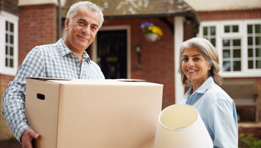 older couple moving