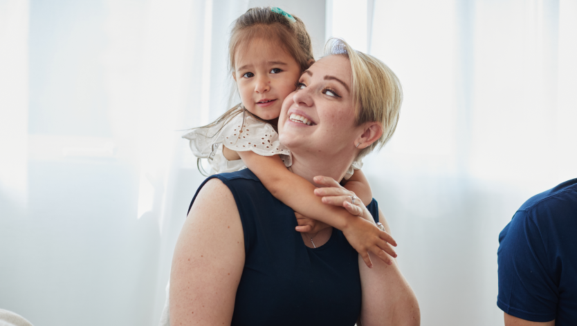 Une mère avec sa fille