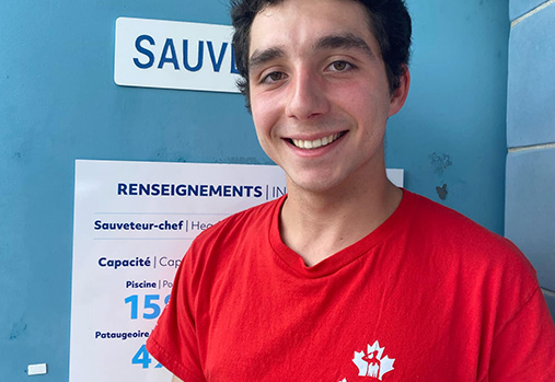 Justin Garant Surveillant des programmes aquatiques