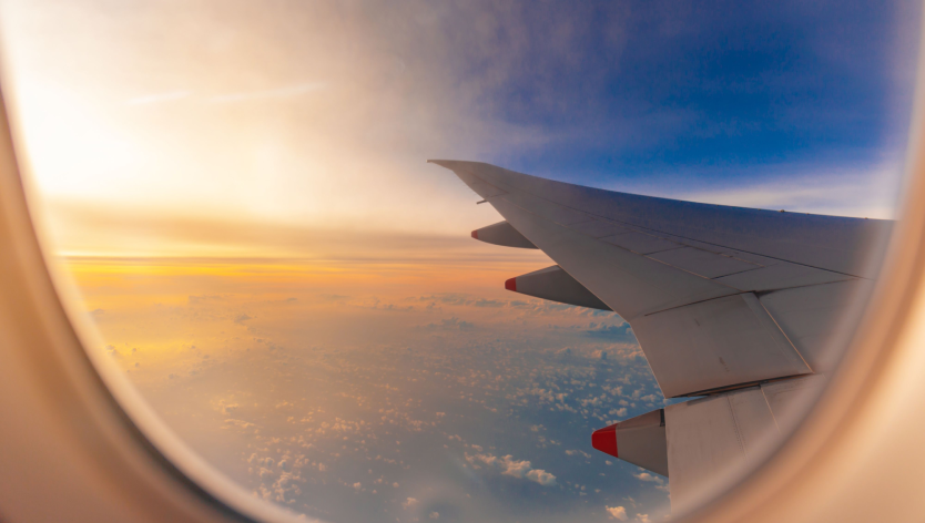 Vue du ciel d'un avion