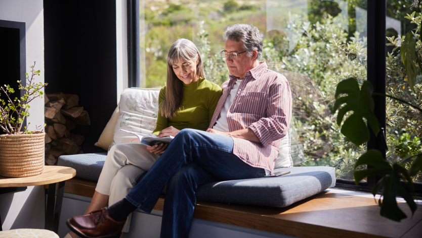 CA couple reading a book