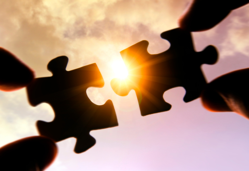 Morceau de casse-tête s’emboîtant