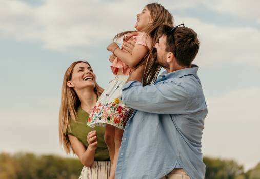 Une famille heureuse