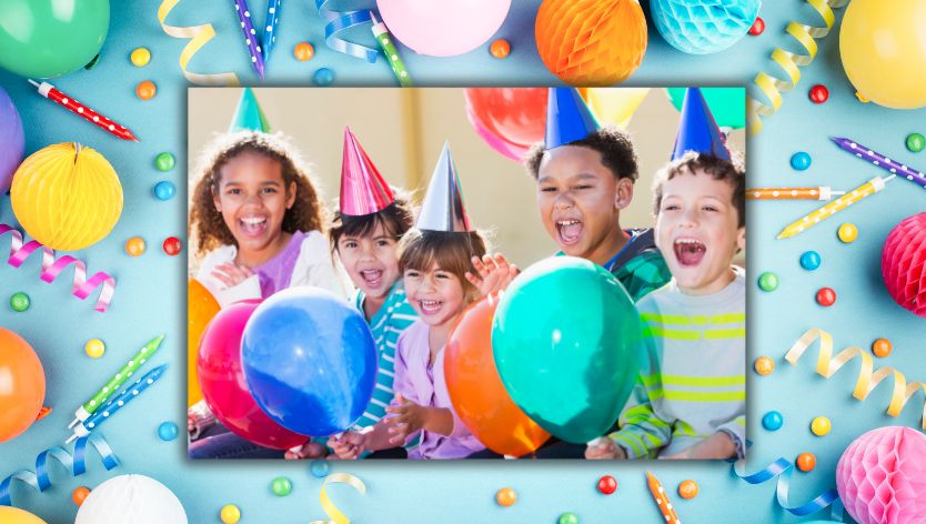 Enfants lors d'une fête d'anniversaire