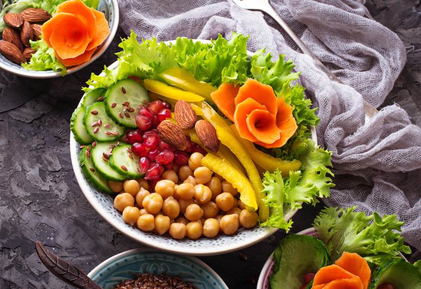 Salade aux pois chiches et carrottes