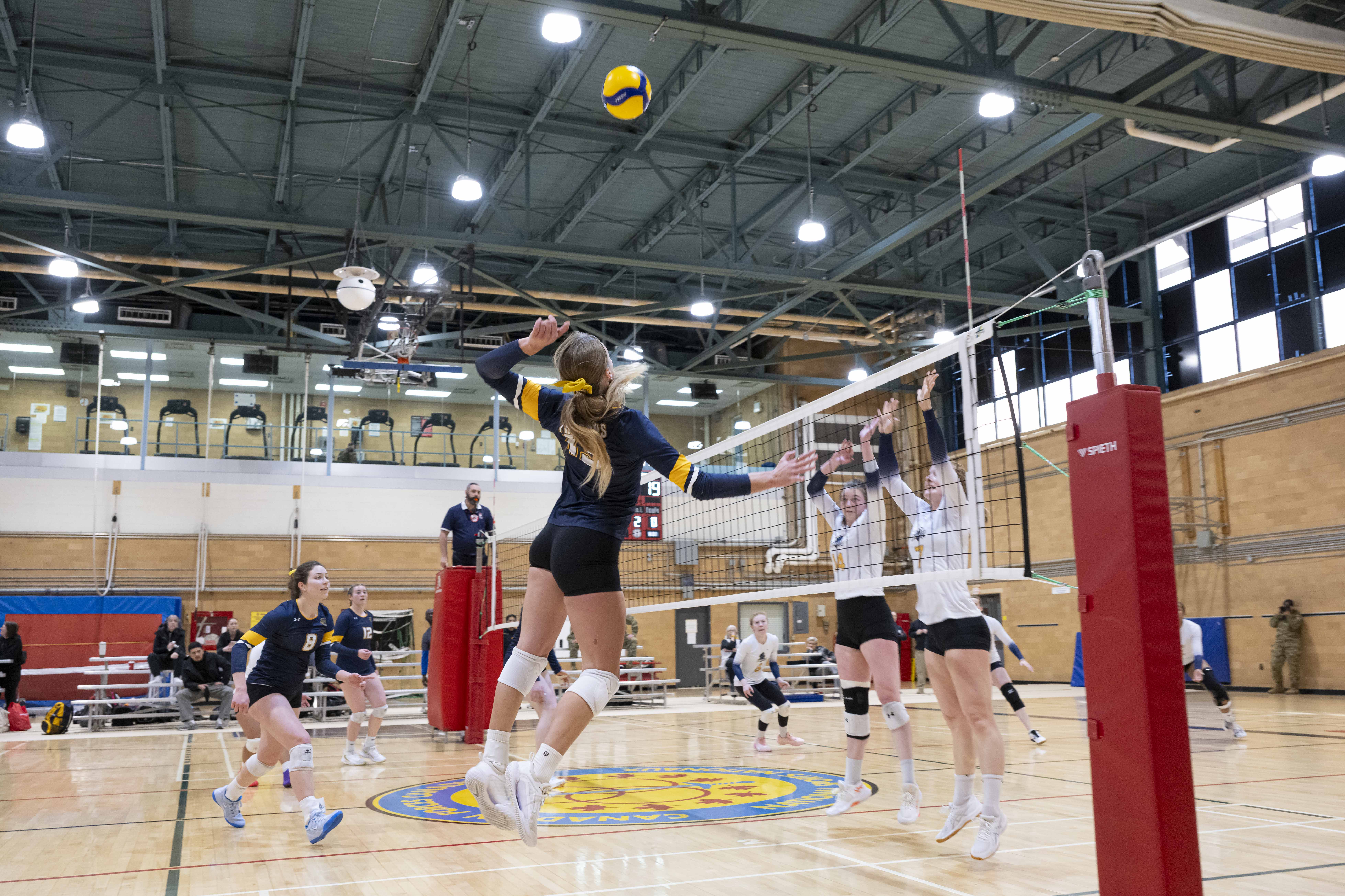 women playing volleyball