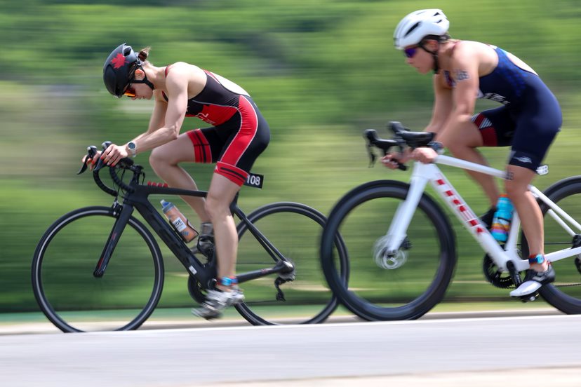 people biking