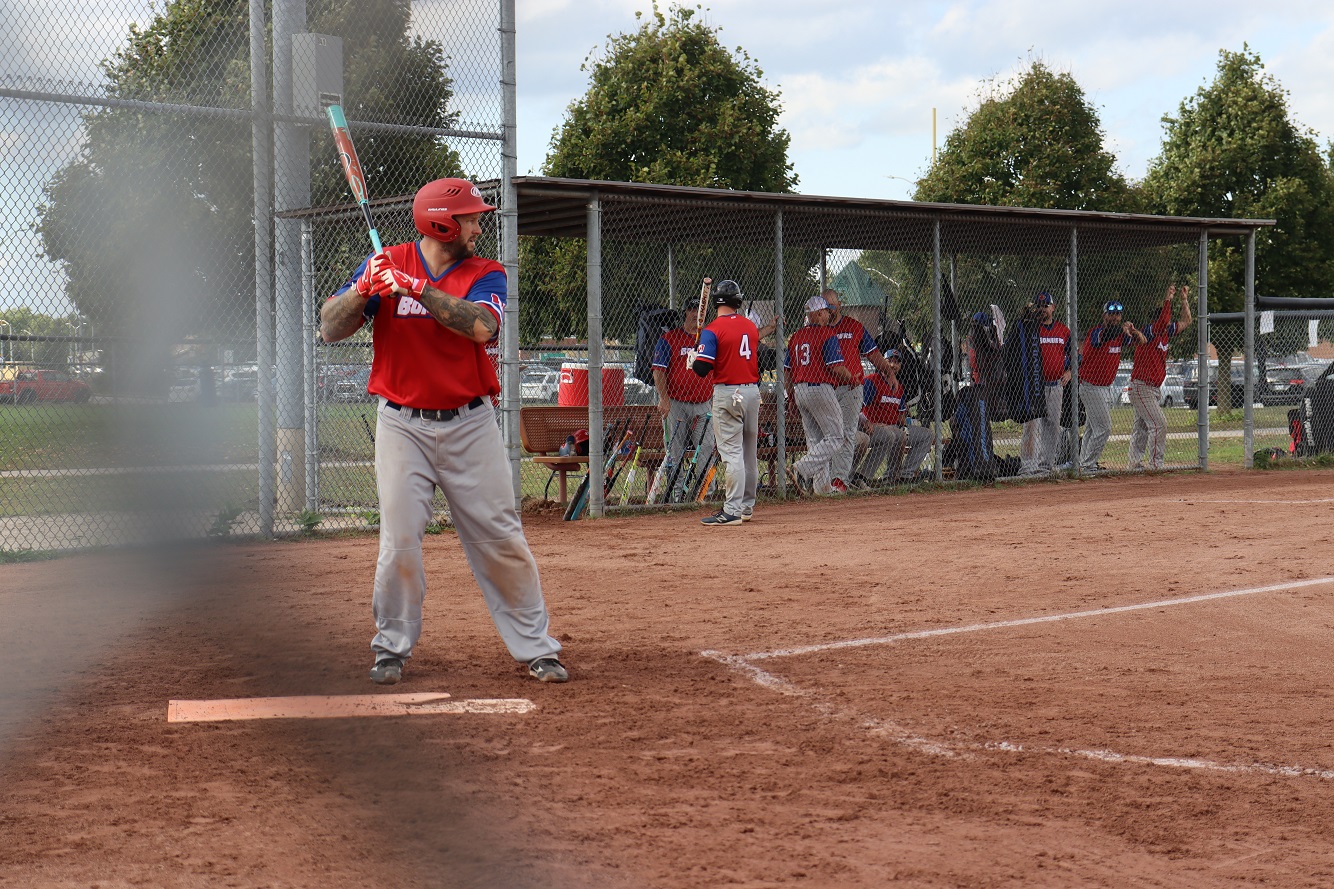 man holding baseball bat