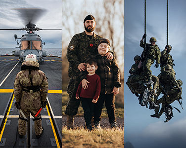 membres militaires en action